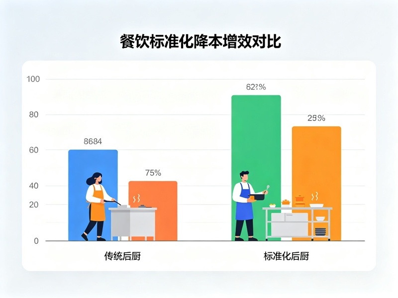 肴小郎餐饮干货 餐饮标准化降本增效对比
